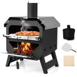 Four à pizza extérieur portable à bois avec housse de protextion, four à pizza multi - combustible toit ... Four à pizza extérieur portable à bois avec housse de protextion, four à pizza multi - combustible toit ...