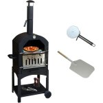 Four � pizza d'ext�rieur portable � charbon de bois pour barbecue, fumoir de jardin, machine � pizza ...