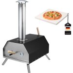 Four � pizza avec pierre � pizza 30 x 2 x 30 cm / / pour briquet, charbon, granul�s
