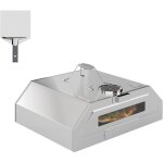 Four � pizza portable de 20, 3 cm en acier inoxydable avec thermom�tre int�gr� et fen�tre de visualisation ...