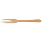 Fourchette de cuisine en bois, 3 dents, 28 cm