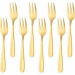 Jamais utilis�]fourchette � g�teau en acier inoxydable, fourchette � fruits � 3 dents, ensemble de 8 ...