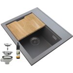 Granitan - foxal gris granit vier siphon chrome