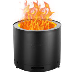 Vevor ? foyer au bois portable 15, 4 po x 19, 3 po ? acier inoxydable sus430 ? cendrier amovible ? allumage ...