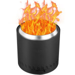 Foyer sans fumee vevor, h : 15, 4 po x dia : 15, 7 po, foyer au bois avec cendrier amovible, interieur ...