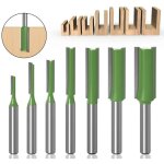 Fraise à mèche droite en carbure de tungstène, tige simple à double cannelure, pour le bois, 6mm, 1 pièce ... Fraise à mèche droite en carbure de tungstène, tige simple à double cannelure, pour le bois, 6mm, 1 pièce ...