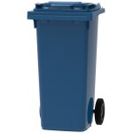 France conteneur poubelle  dchets 2 roues - 120l - robuste et conomique - 100% recycl - bleu - fabriqu ...
