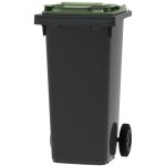 France conteneur poubelle  dchets 2 roues - 120l - robuste et conomique - 100% recycl - gris avec ...