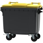 Ese - france conteneur poubelle  dchets 4 roues - 660l - robuste et professionnel - 100% recycl - ...