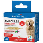 Francodex - ampoules peau et pelage 18 x 1 ml pour chiots et chiens