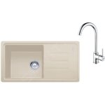 Franke colonnes - set de cuisine g267sa, vier en fragranit bsg 611 - 78 / 39 + robinet fp 9000. 031, ...