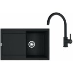 Franke - colonnes - set de cuisine g276m?, vier en fragranit mrg 611 + robinet fn 6018. 901, noir mat ...
