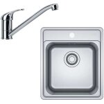 Franke - colonnes - set de cuisine n88, vier en inox bcx 610 - 42 + robinet fb 250. 031, chrome 101. ...