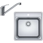 Franke - colonnes - set de cuisine n90, vier en inox bcx 610 - 51 + robinet fb 250. 031, chrome 101. ...