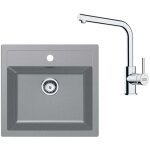 Franke - colonnes - set de cuisine t114?, évier en tectonite sid 610 et robinet fn 3230. 031, gris / ... Franke - colonnes - set de cuisine t114?, évier en tectonite sid 610 et robinet fn 3230. 031, gris / ...