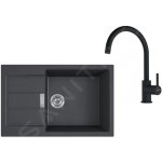 Franke - colonnes - set de cuisine t124?, �vier en tectonite s2d 611 - 78 xl et robinet fp 6018. 901, ...