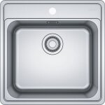 Franke - cuve bell en inox bcx 610 - 51 - 510 x 510 x 200 mm - sous - meuble 50 cm - vidage manuel
