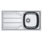 Franke - evier un bac avec gouttoir - flash - coloris: inox
