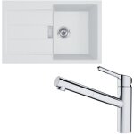 Franke - pack évier sirius 2 tectonite blanc artic 780 x 500 x 200 mm + mitigeur orbit douchette Franke - pack évier sirius 2 tectonite blanc artic 780 x 500 x 200 mm + mitigeur orbit douchette