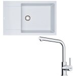 Franke - pack évier xl maris fragranit blanc artic 780 x 500 x 200 mm + mitigeur lina l Franke - pack évier xl maris fragranit blanc artic 780 x 500 x 200 mm + mitigeur lina l