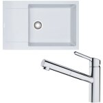 Franke - pack évier xl maris fragranit blanc artic 780 x 500 x 200 mm + mitigeur orbit douchette Franke - pack évier xl maris fragranit blanc artic 780 x 500 x 200 mm + mitigeur orbit douchette