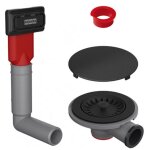 Franke - vidage manuel noir mat pour viers  encastrer et sous - plan maris (mrg 610 & 110 / 210)