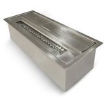 Brleur thanol pour chemine 1, 5 l, en acier inoxydable 30x12, 5xh8, 5 cm