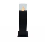 Frankystar - capri - chemine thanol pour extrieur 20x20x70 cm, couleur noir
