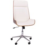 Frankystar - svezia - fauteuil de bureau 54x109 / 119x42 cm en contreplaqué et simili cuir blanc Frankystar - svezia - fauteuil de bureau 54x109 / 119x42 cm en contreplaqué et simili cuir blanc