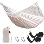 260 x 150 cm hamac de jardin extrieur hamac de camping en plein air portable en toile lger avec sangles ...