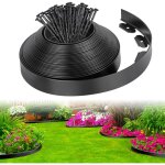 Bordure de jardin exterieur 10m en plastique noir avec 30 piquets bordure de jardin flexible rsistante ...