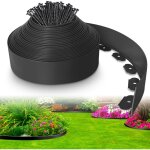 Bordure de jardin exterieur 20m en plastique noir avec 60 piquets bordure de jardin flexible rsistante ...