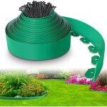 Bordure de jardin exterieur 20m en plastique vert avec 60 piquets bordure de jardin flexible rsistante ...