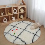 Freosen - tapis rond chambre 120cm tapis enfant salon anti slip doux moelleux shaggy tapis de sol grand ...