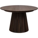 Lisa design - freya - table  manger ronde extensible - effet bois fonc - 4  8 personnes