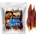 Friandise pour chien au filet de canard sur b�tonnet uniq pets 500 g