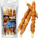 Friandises pour chiens long sticks en peau de b?uf au poulet uniq pets 320g