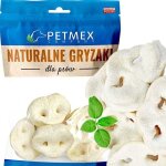 Friandises naturelles pour chiens, nez de porc schs blancs petmex, 5 pices.