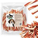 Friandise, snack pour chiens sandwich  l'agneau et au poisson mr. pretzel 500g