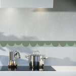 Frise d�corative adh�sive, feston fantaisie vert, vert olive, 5 cm x 300 cm