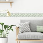 Frise décorative adhésive, feuillage type william morris déco tendance, 9 cm x 300 cm Frise décorative adhésive, feuillage type william morris déco tendance, 9 cm x 300 cm