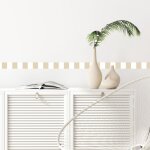 Frise dcorative adhsive, rayures, beige et blanc, tendance, 5 cm x 300 cm