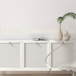 Frise dcorative adhsive, rayure beige la frise est le dtail de bon got, 9 cm x 300 cm