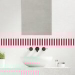 Plage - frise dcorative adhsive, rayures tendance rouge fushia superbe, 10 cm x 300 cm