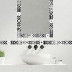 Plage - frise dcorative adhsive, terreti motif carreaux de ciment style ancien, 5 cm x 300 cm