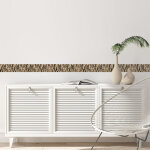 Frise dcorative adhsive, frise tigre aspect texture cuir, effet bluffant, 5 cm x 300 cm