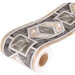 Frise murale adhesive, frise adhesive 3d bordure papier peint frise autocollante noire tanche pour cuisine, ...