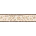A. s. creations - frise papier peint couleur marron et beige frise tapisserie  motif fleuri frise murale ...