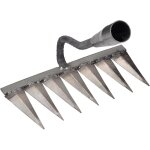 Houe de jardin traditionnelle - outil de jardinage polyvalent pour l'agriculture, avec 7 dents tranchantes, ...