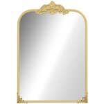 Frixovel - miroir mural 60 x 87 cm, miroir de salle de bain en style baroque avec cadre m�tallique d�coratif ...